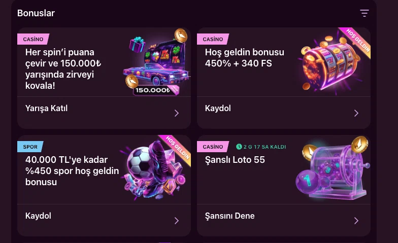 Luks Casino welcome bonus package screen