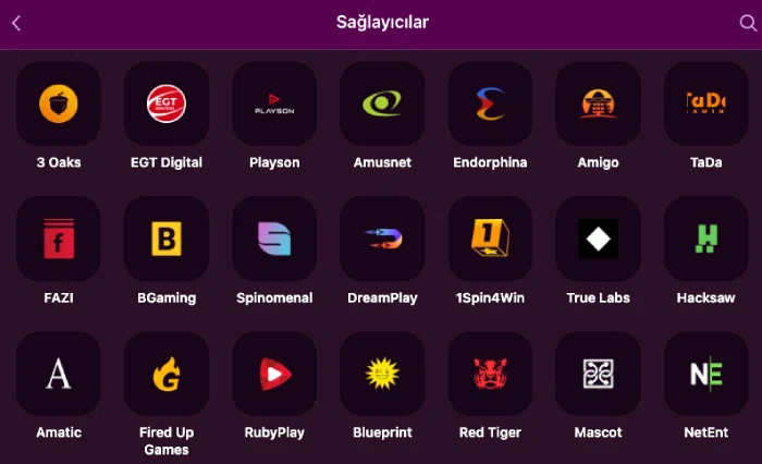 Luks Casino game providers catalogue image