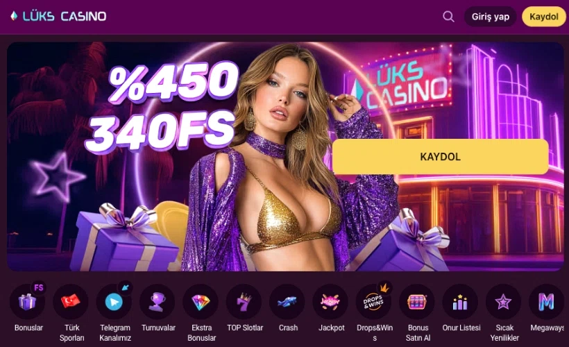Luks Casino homepage interface view