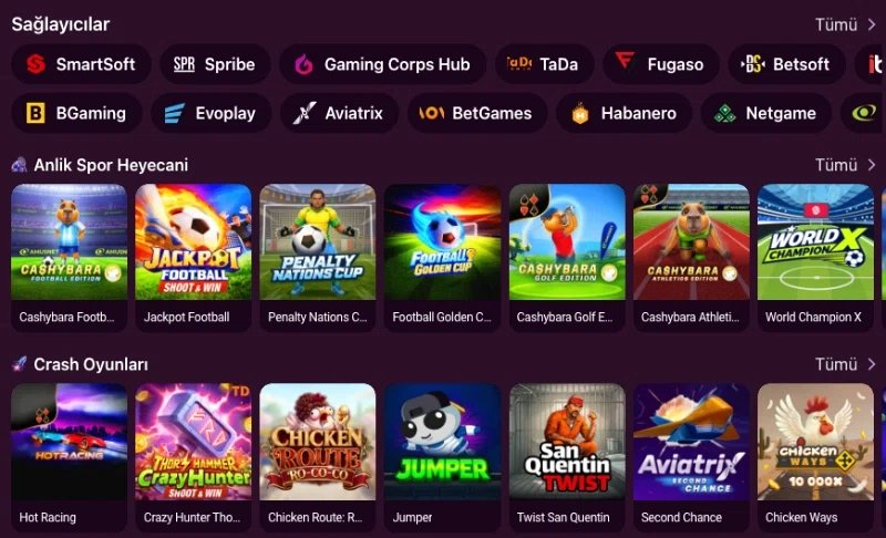 Luks Casino instant game providers image