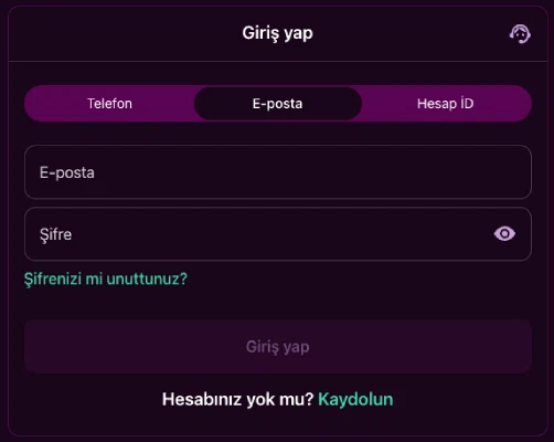 Luks Casino giriş ekranı