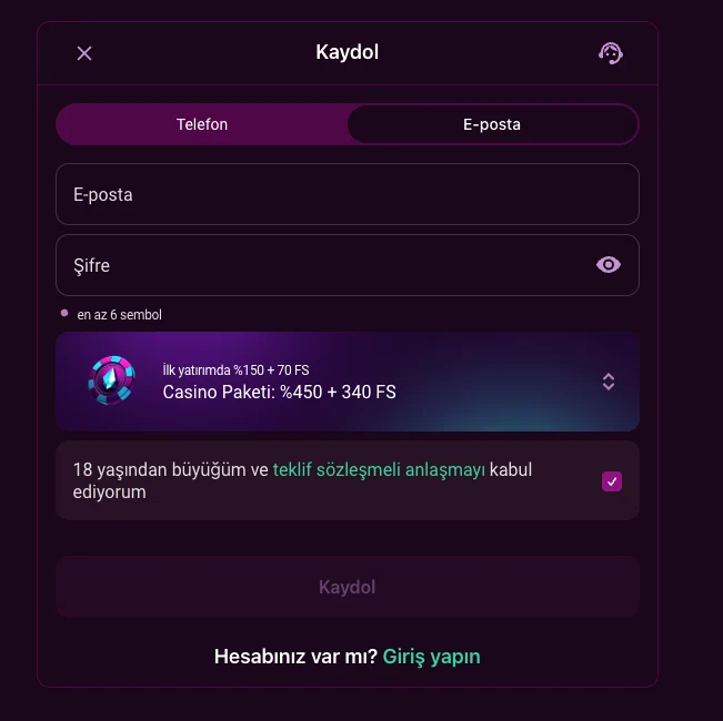 Luks Casino registration form screen